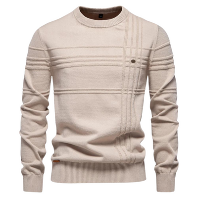 MIRAVO | Elegant Men's Jumper with Check Design