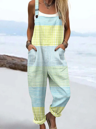 Vintage-Inspired Wide Jumpsuit