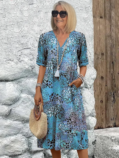 Cotton Linen Midi Dress