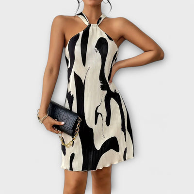 Halter Dress - Elegant Print