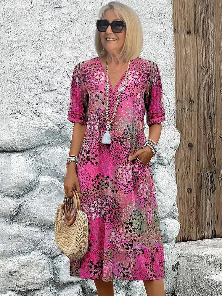 Cotton Linen Midi Dress