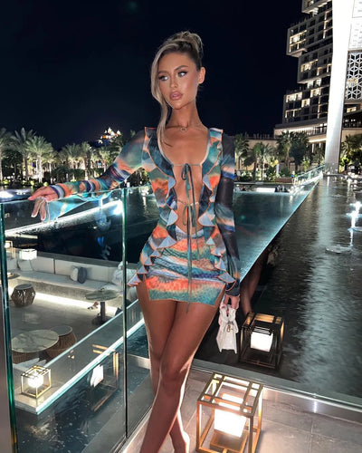 Caelina | Ruffle Beach Dress