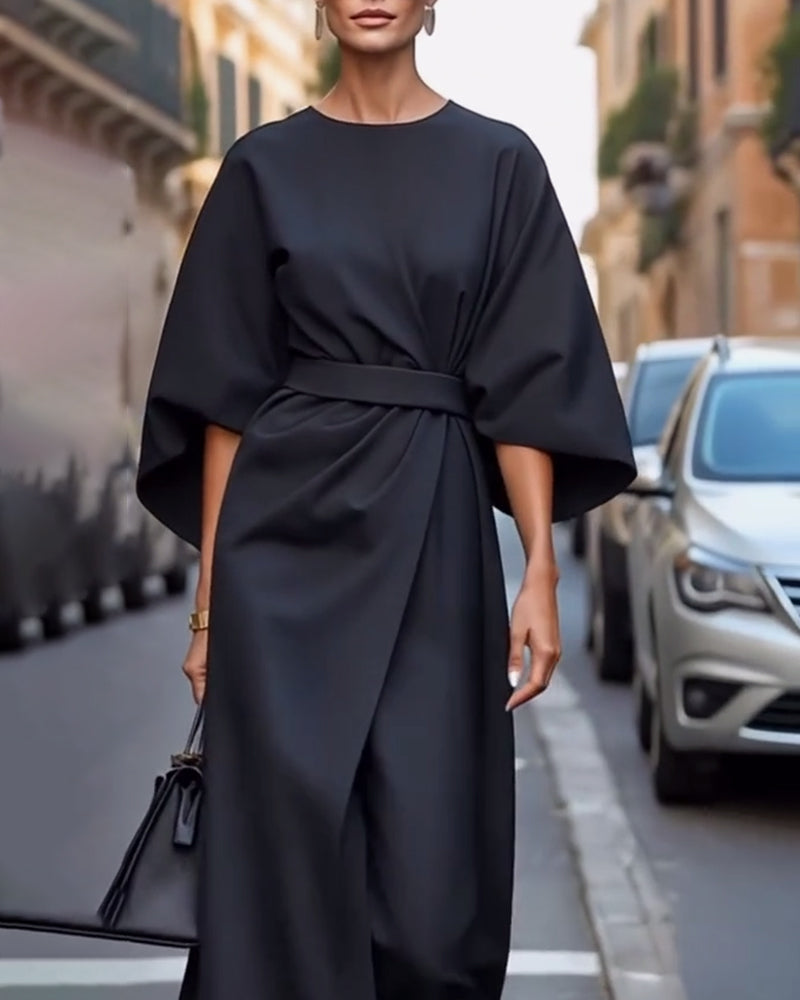 Elegant Lantern Sleeve Dress