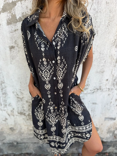 Relaxed Cotton-Linen Dress