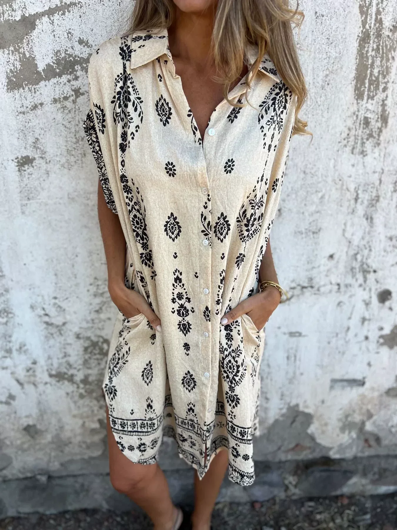 Relaxed Cotton-Linen Dress