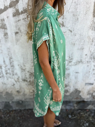 Relaxed Cotton-Linen Dress