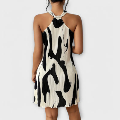 Halter Dress - Elegant Print