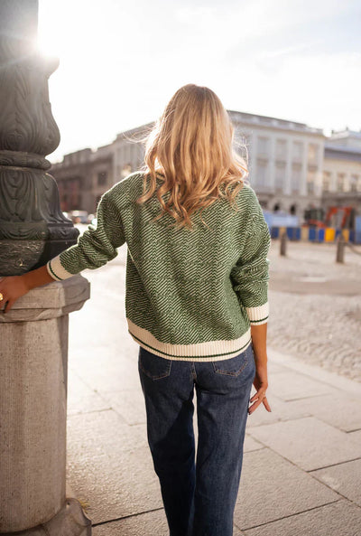 Linen v-neck sweater "Sunset Soirée" – Elegant & refined