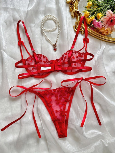 Nyxira | Heart Embroidered Lingerie