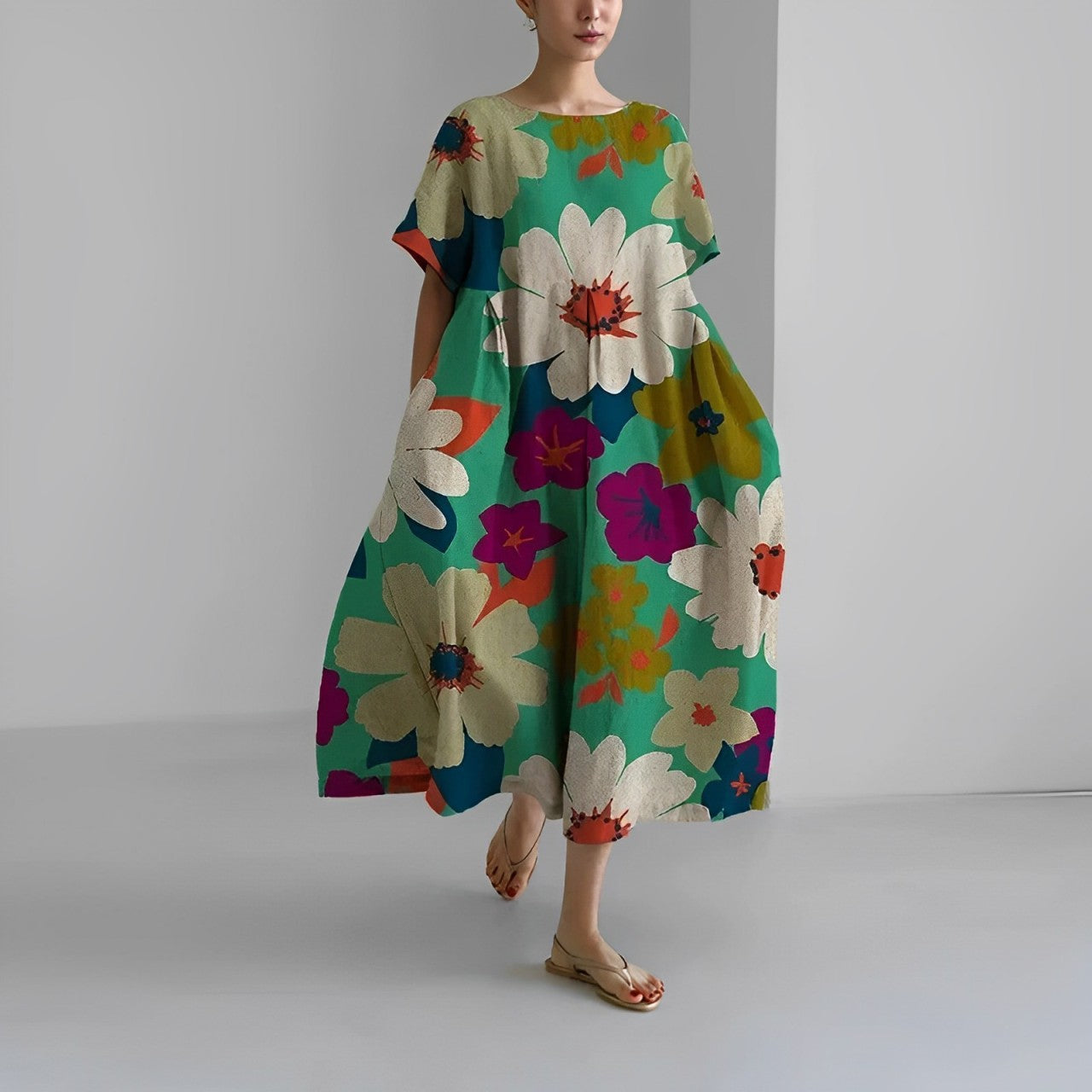 Floral Bohemian Dress - Amelia
