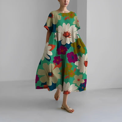 Floral Bohemian Dress - Amelia