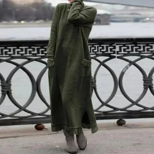 Wool & Cotton Maxi Dress