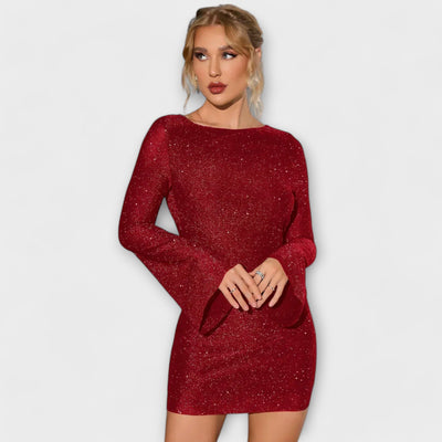 Sequin Long Sleeve Dress