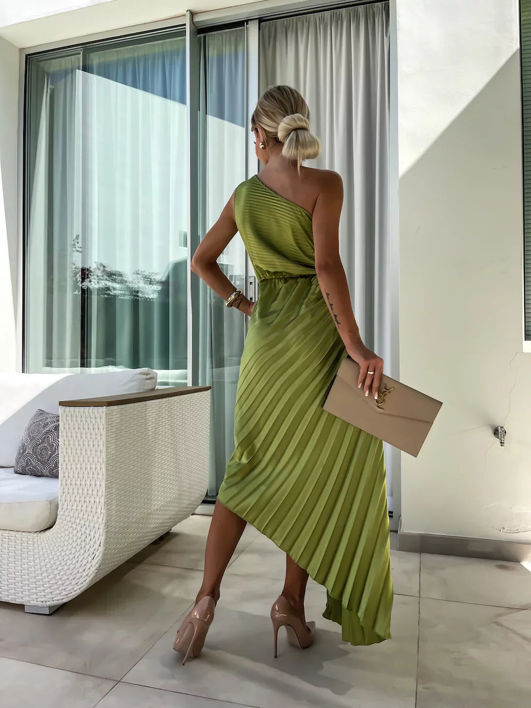 Lizbeth | Flower One Shoulder Dress