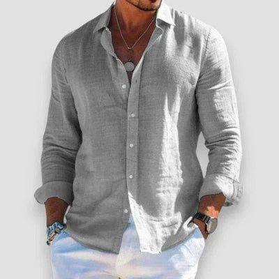 Linen Button-Up Shirt