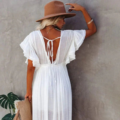 Maxi White Beach Dress