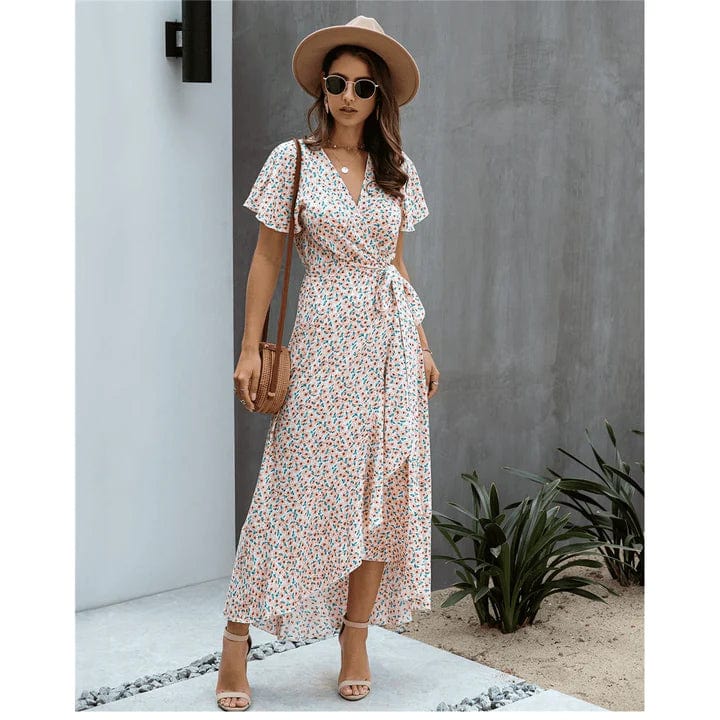 Rose Print Maxi Dress
