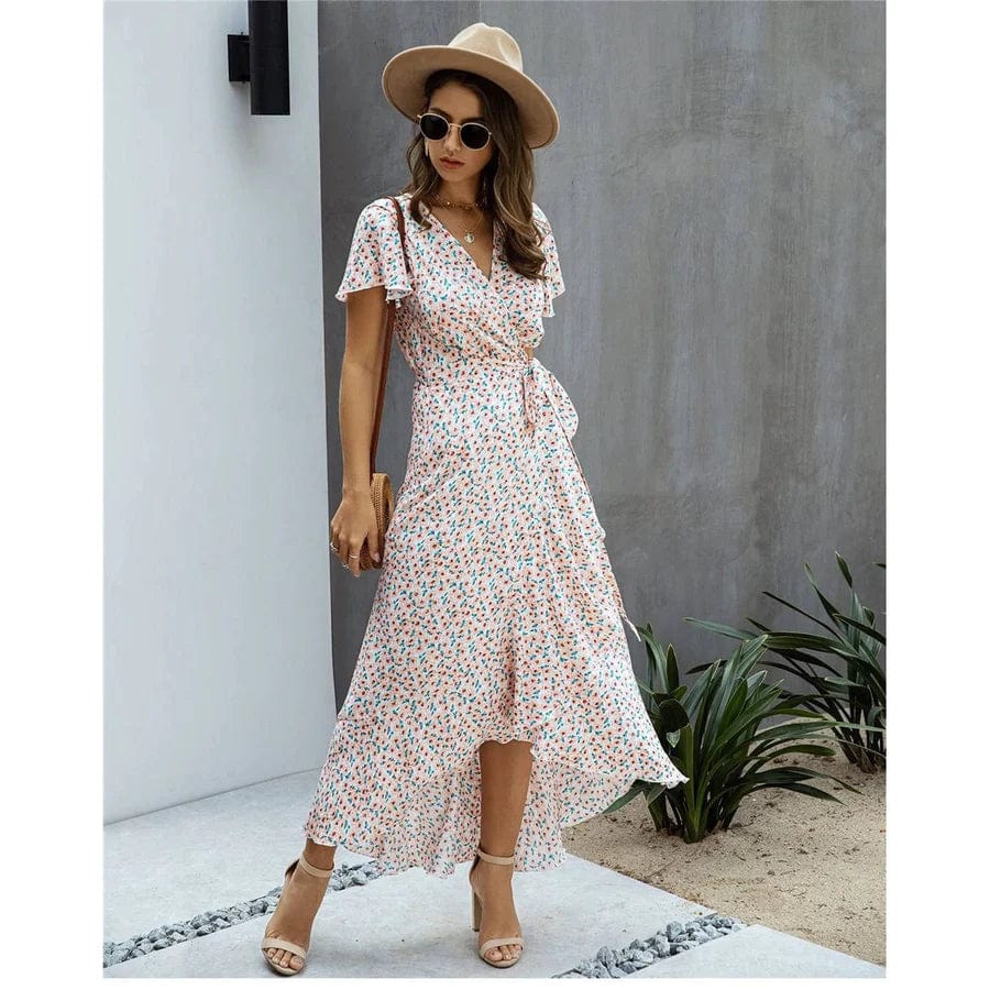 Rose Print Maxi Dress