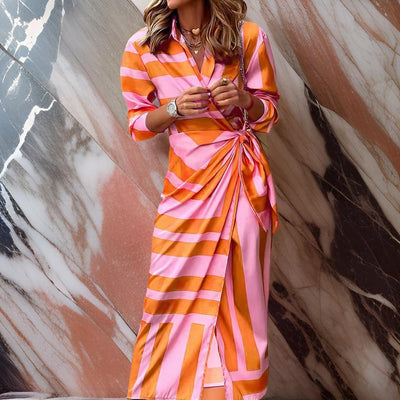 Wrap Print Dress