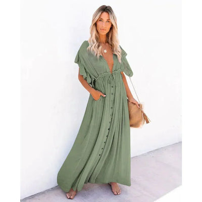 Maxi Green Ibiza Dress